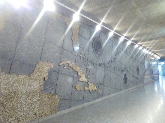 el Mármol Mapa de los Viajes de Colón